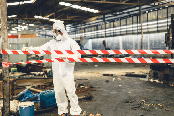 Professional Biohazard technician working in Quogue, NY